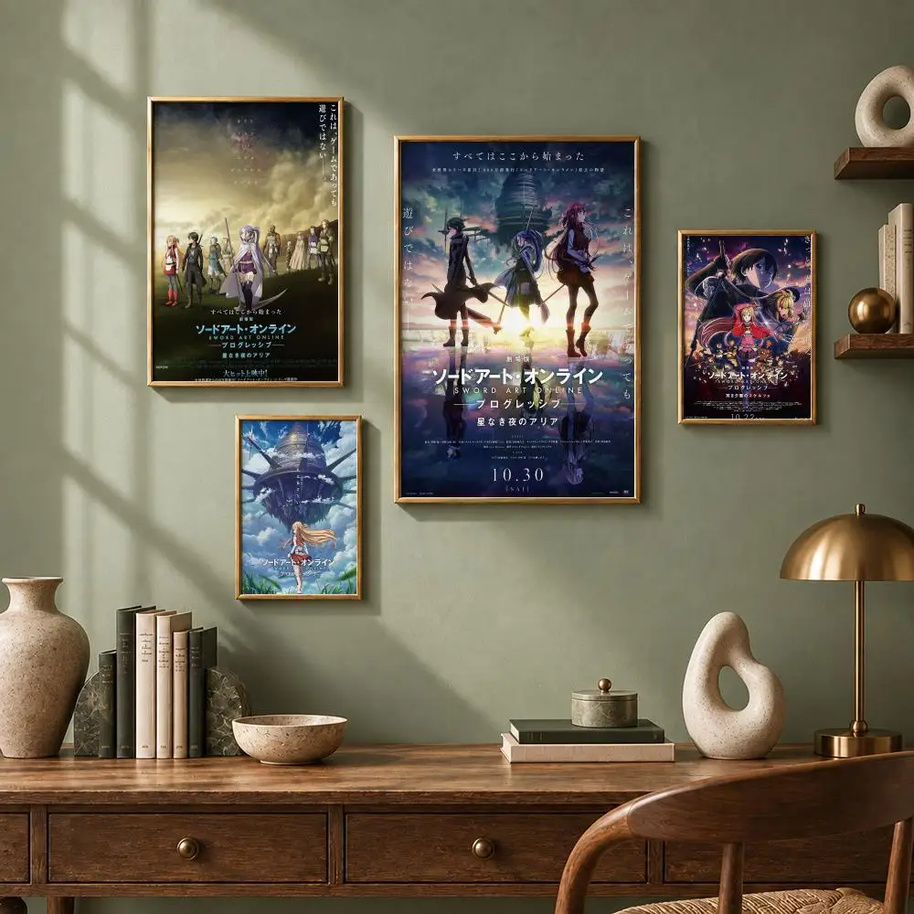 Trending Anime Sword Art Online Poster HD Self-Adhesive No Residue After Removal Ideal for All Kinds of Wall Decor