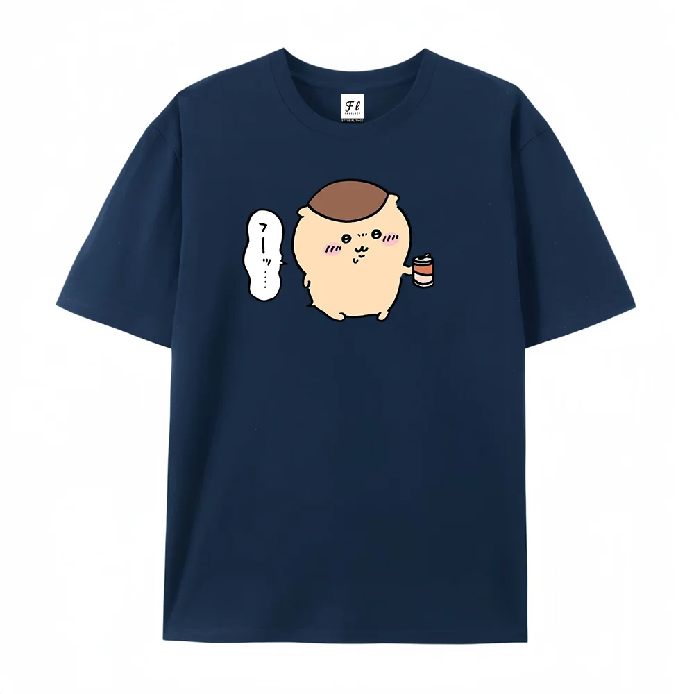Kurimanju Drink Can Graphic T Shirt Cute Kawaii Chestnut Manju Cartoon Short Sleeve T-shirt Men Women Casual Streetwear Tops