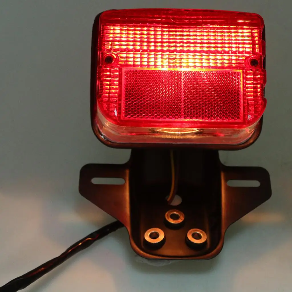 Intergrated Tail Light Lamp LED Motorcycle Rear Light Durable ABS 12V Red for Honda CG125 CT70 CT90 CT110 Scooters