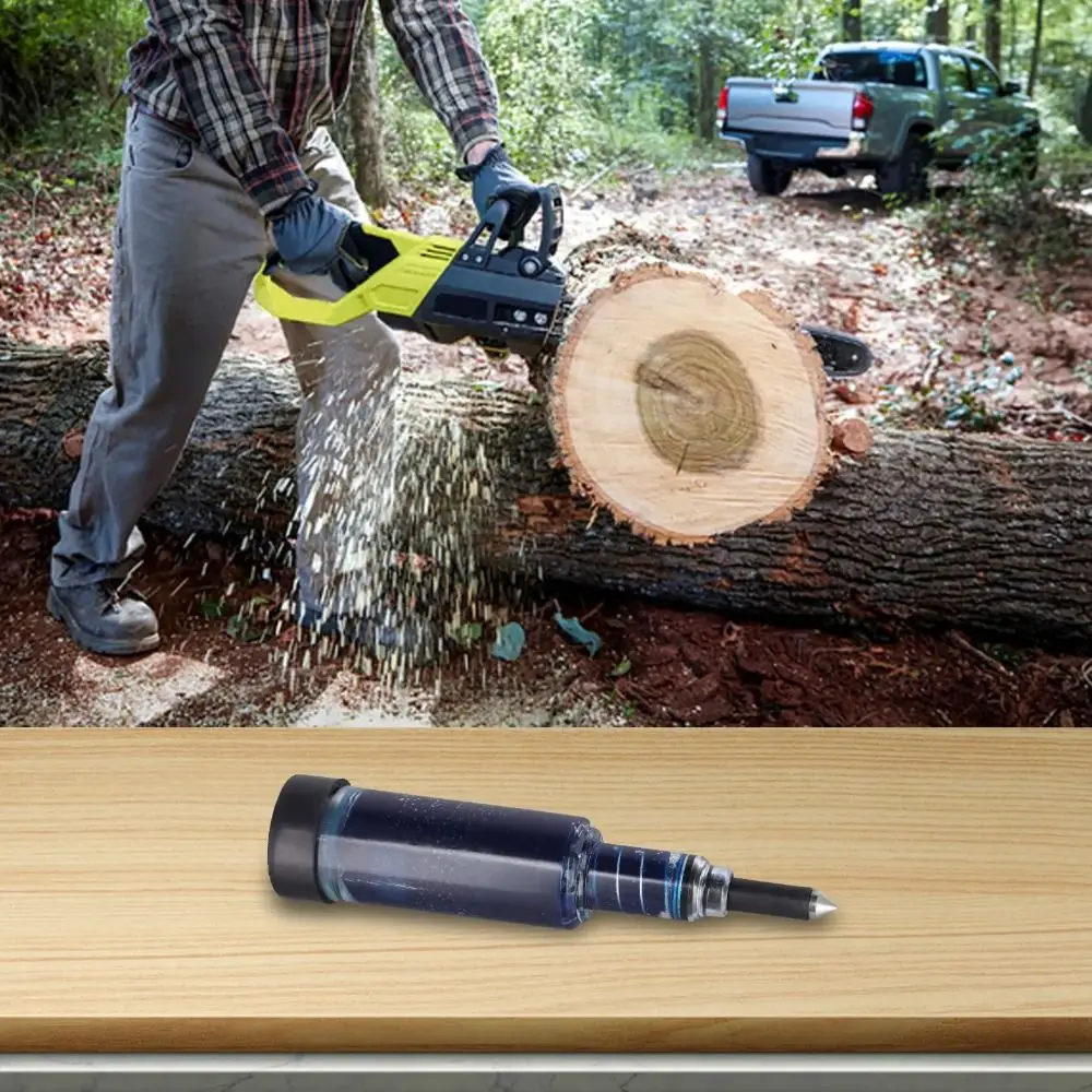 Guide de scie à chaîne de conception à poussée manuelle, barre de guidage de huileur, lubrification efficace, outil de graisse de tronçonneuse, outils d'entretien