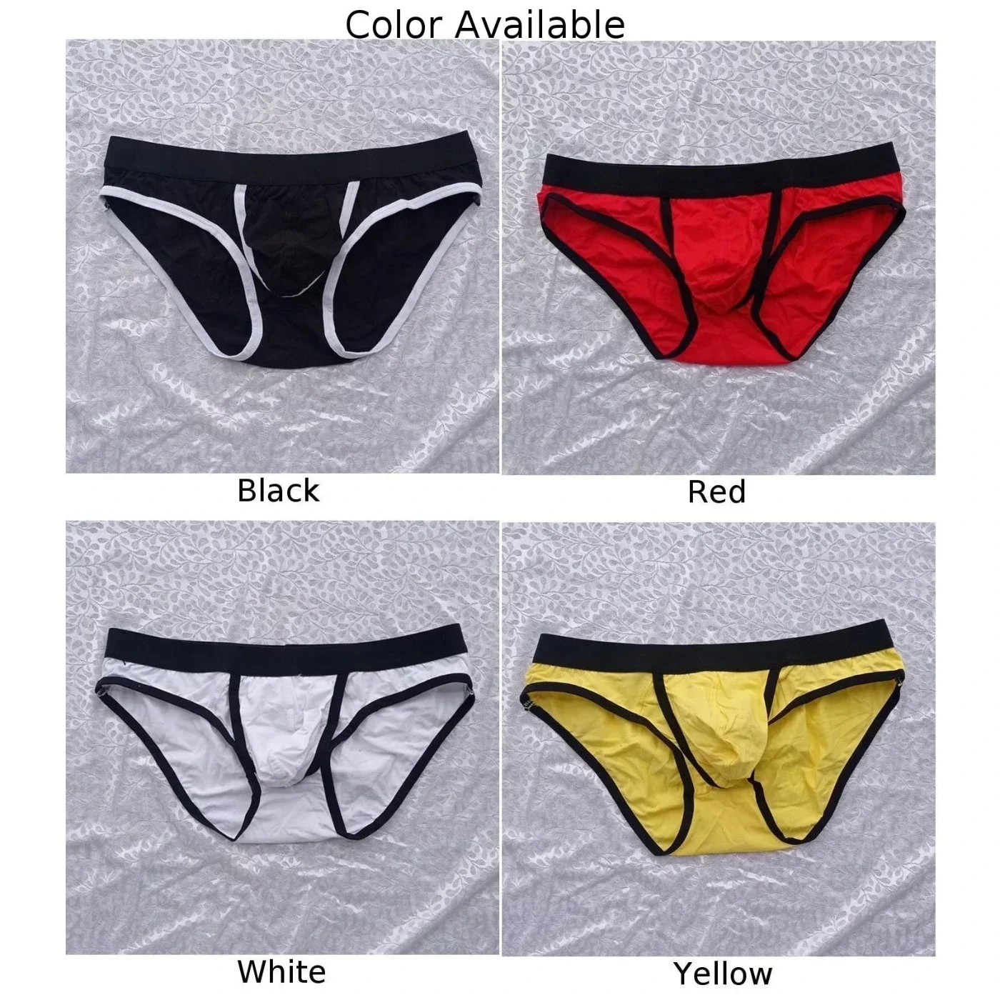 Sexy Mens Thin Underpant Low Rise U-Convex Pouch G-Strings Briefs Thongs Underwear Panties Breathable Bikinis Slip Homme