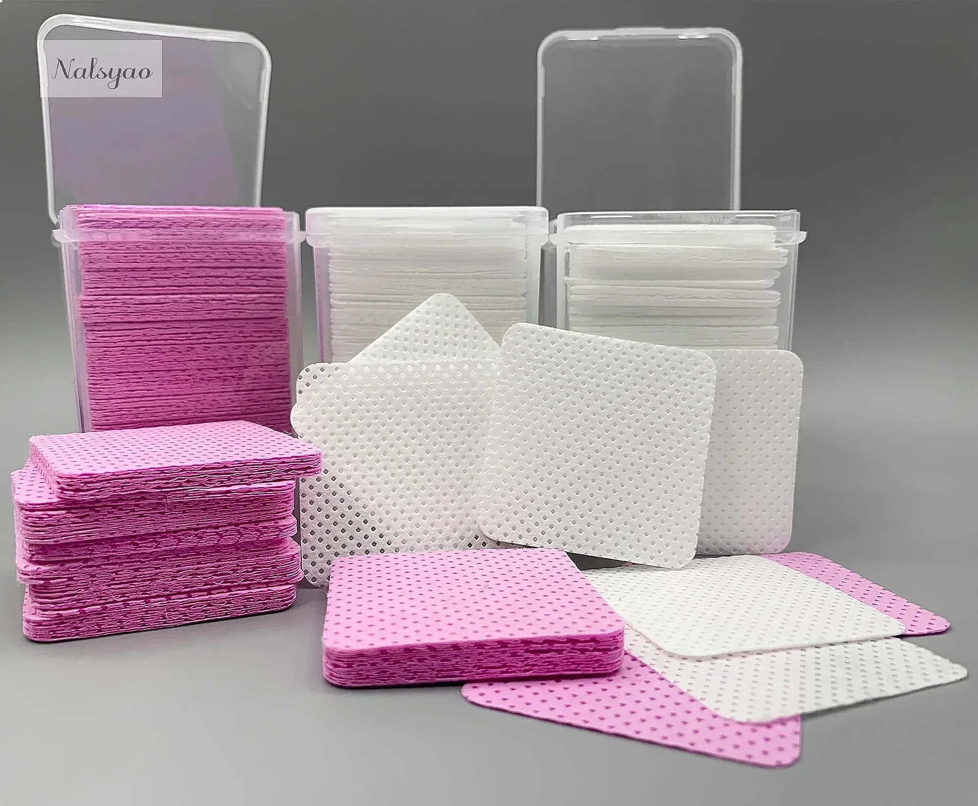 200pcs Cotton Eyelash Glue Remover Wipes Prevent Clogging Glue Cleaner Pads for Lash Extension Bottle Mouth