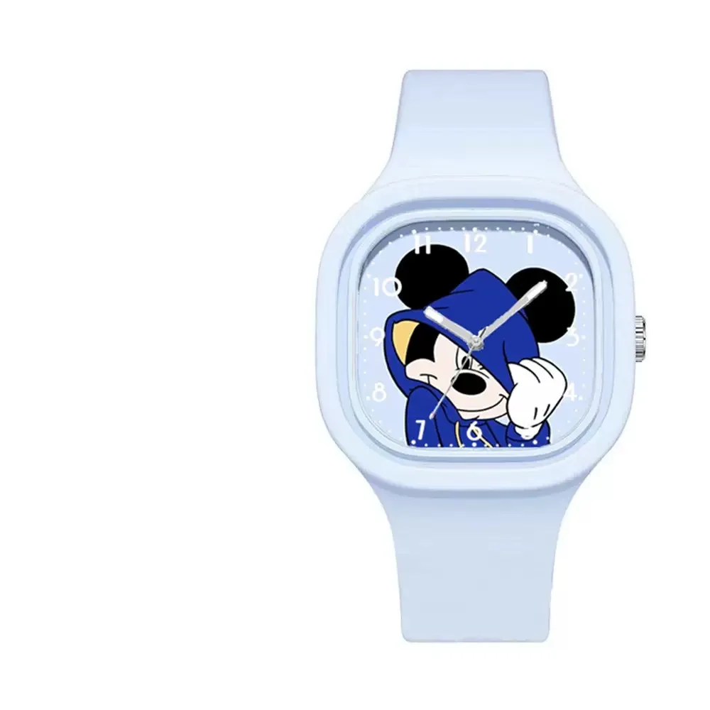 Relojes para niños de Mickey Minnie Mouse, reloj de moda para estudiantes de escuela primaria con dibujos animados de Anime bonitos para niños y niñas, regalo de cumpleaños