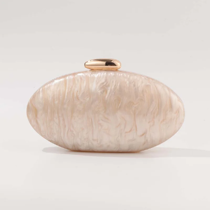 

Shell Clutch Evening Party New Crossbody Fashion Oval Acrylic Wedding Shoulder Women's Small Handbag Round Bag Luxury Brand Bag