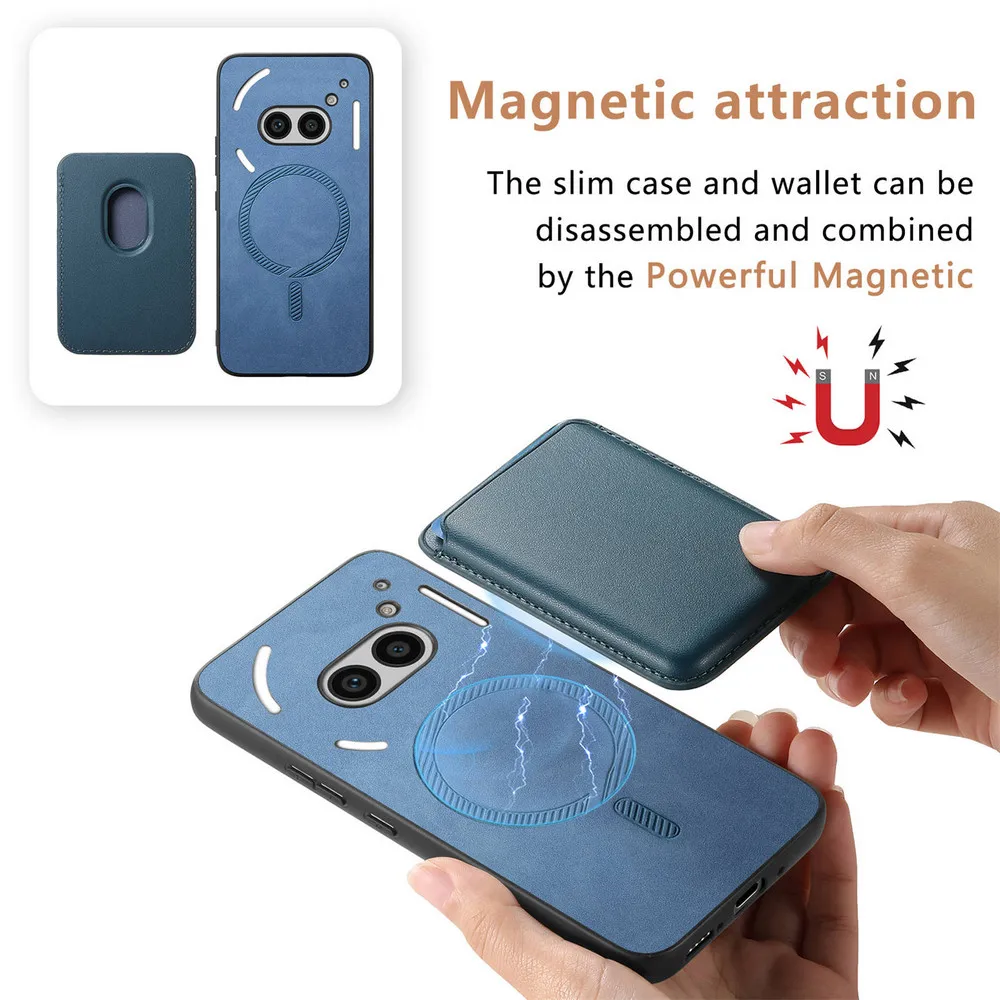 For Nothing CMF Phone 1 5G 2In1 Detachable Leather Card Case For Nothing Phone 3A Pro 2A Magnet Back Cover Phone2A Plus Funda - Image 2