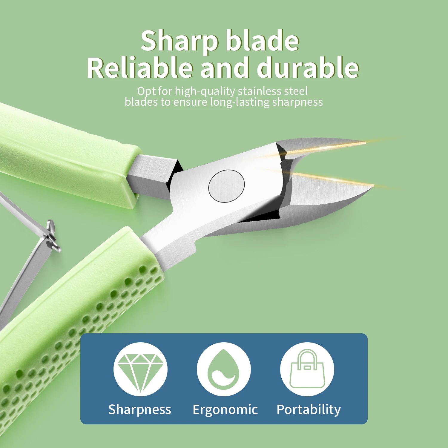New Nail Cuticle Scissors Manicure Remover Dead Skin Nippers Stainless Steel Cuticle Cutters Fingernail Clipper Silicone Handle image 3