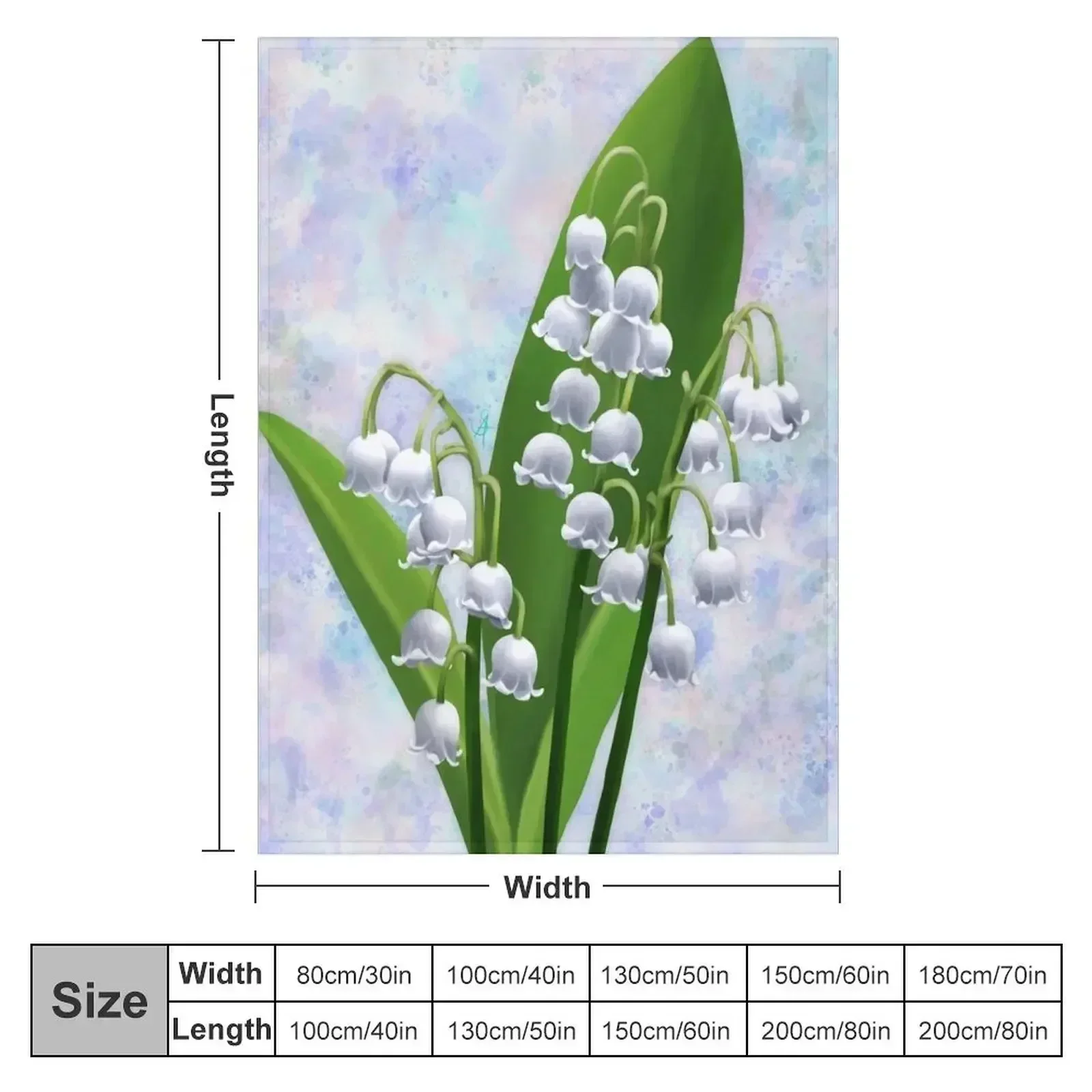 Lily of the Valley Throw Blanket couch cozy soft plush fuzzy picnic outdoor blanket