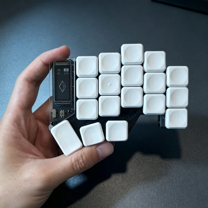 Temper Choc Split Keyboard Kit Customized Wireless Hot Swap Zmk Firmware Nice Nano Controller Gaming Office Mechanical Keyboard