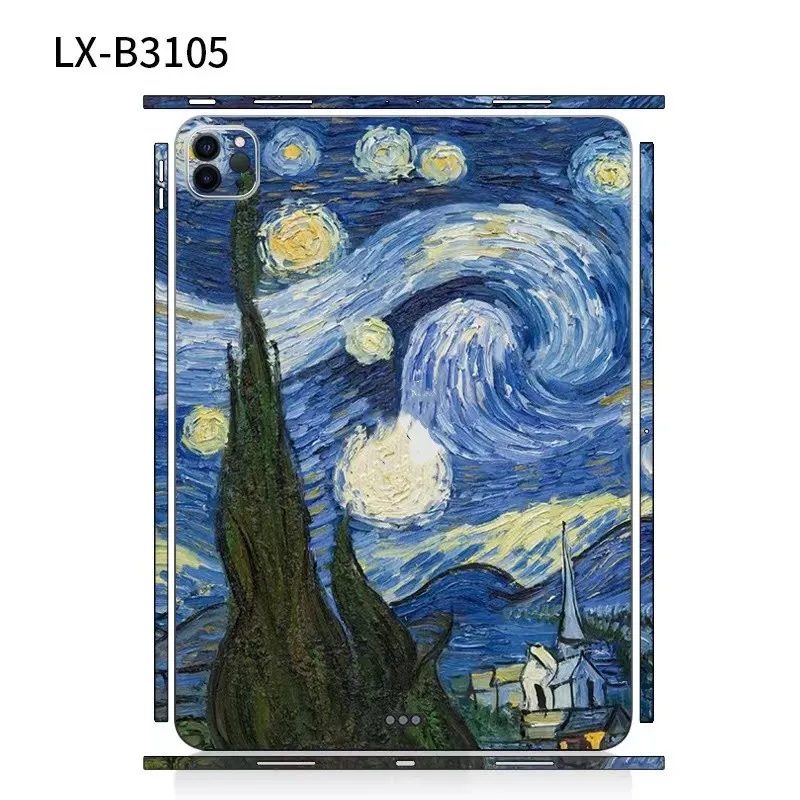 For iPad Pro 2021 2020 2022 12.9 11 Cases 3M Films Back Film Covers Lightning Decal Skin Protector Sticker for iPad mini6