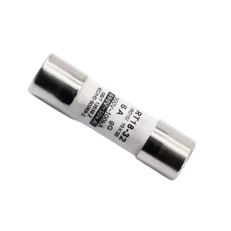 VEHO-For Industrial Applications 5 Pcs 6A GG Cylindrical Fuse 10X38mm With 100Ka Fuse Breaking Capacity