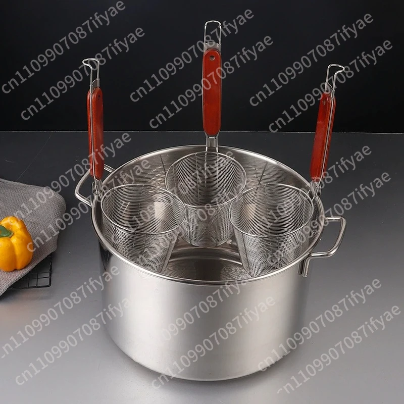 Spaghetti Strainer Insert Set Kitchen Deep Strainer with Handle Home Pasta Noodle Strainer for Pasta Vegetable Noodles Cooking