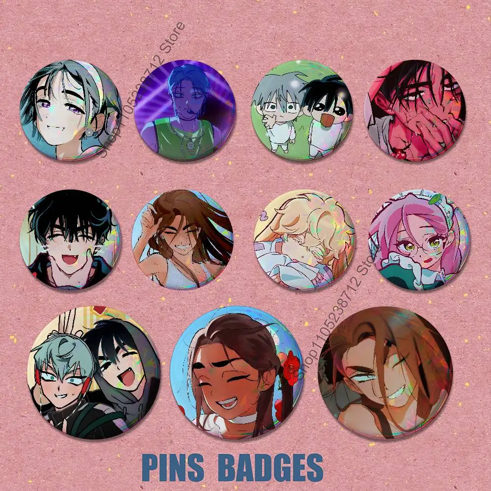 

Anime A-Alien S-Stages Pins Backpack Clothes Jewelry Accessories Cartoon Round Brooch Button Badge Fans Collection Gifts