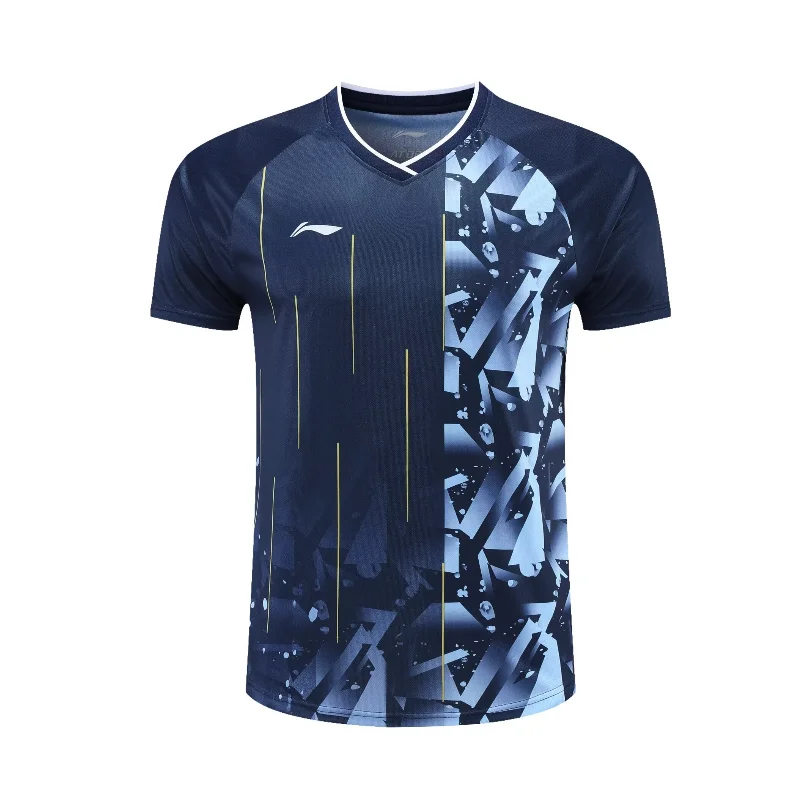 

Новый бадминтон, теннис, спортивная одежда для настольного тенниса, тренировочный костюм с короткими рукавами, дышащая, быстросохнущая, впитывающая пот футболка, топ