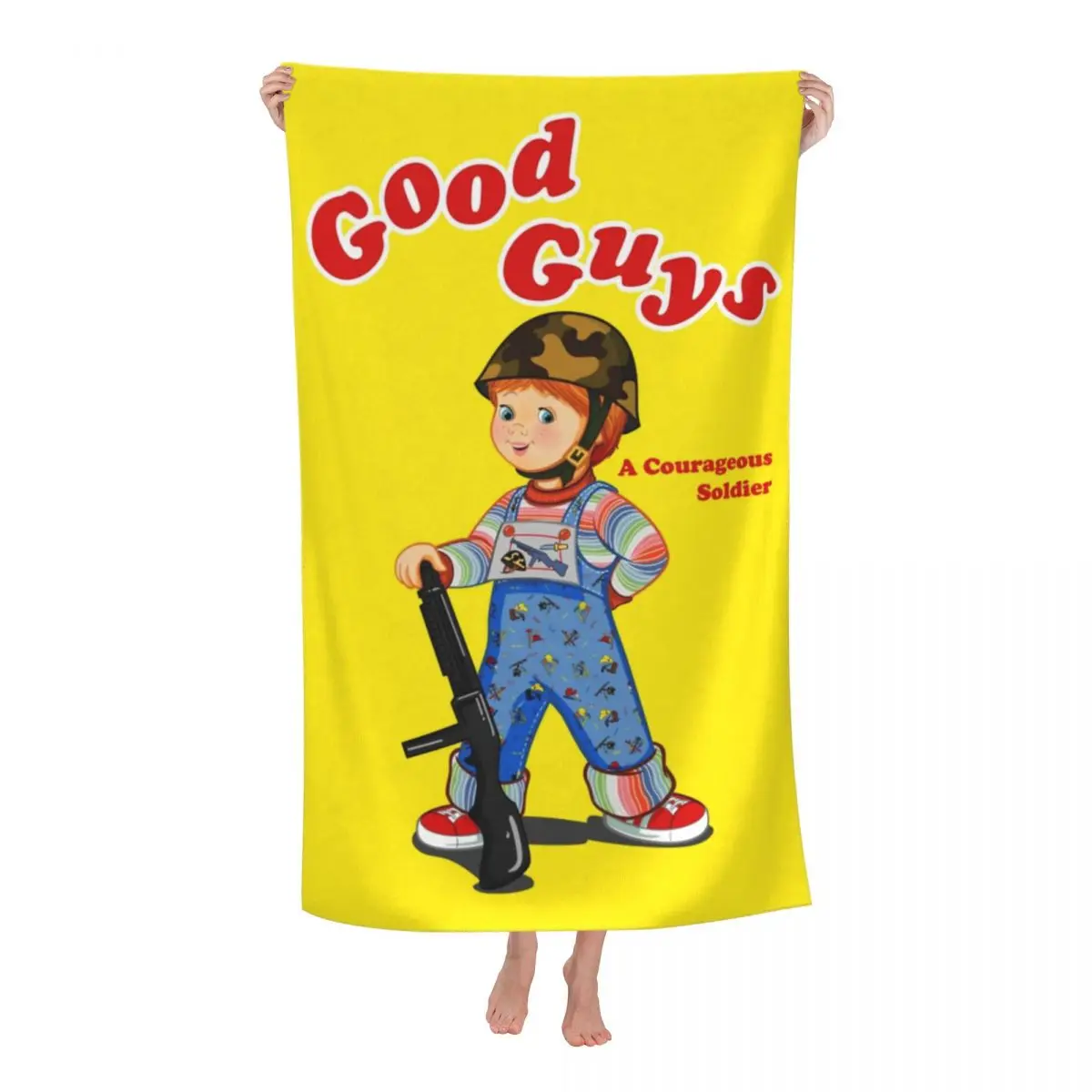 

Custom Child's Play Good Guys Fireman Beach Towel Quick Drying Child's Play Chucky Soft Linen Microfiber Bathroom Sauna Towels