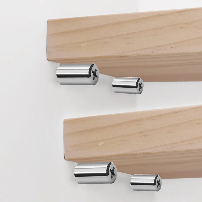 Self Tapping Layer Plate Holder Screw with Non-Slip Rubber Sleeves for Wardrobe Cabinet Shelf Fixed Screws Support Pegs Fastener