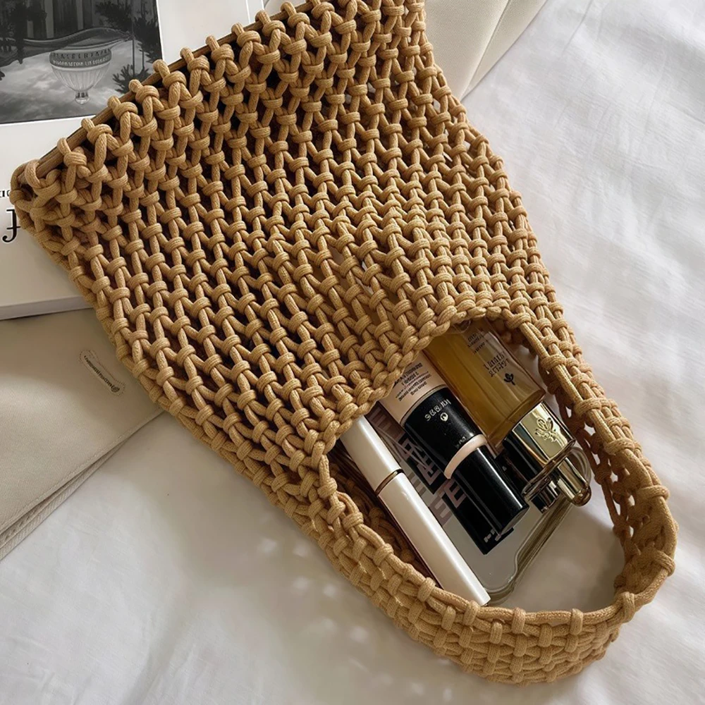 Handtas, visnettas, multifunctionele vrijetijdsreis strandtas in effen kleur, geschikt voor vakantie en reizen.zwq