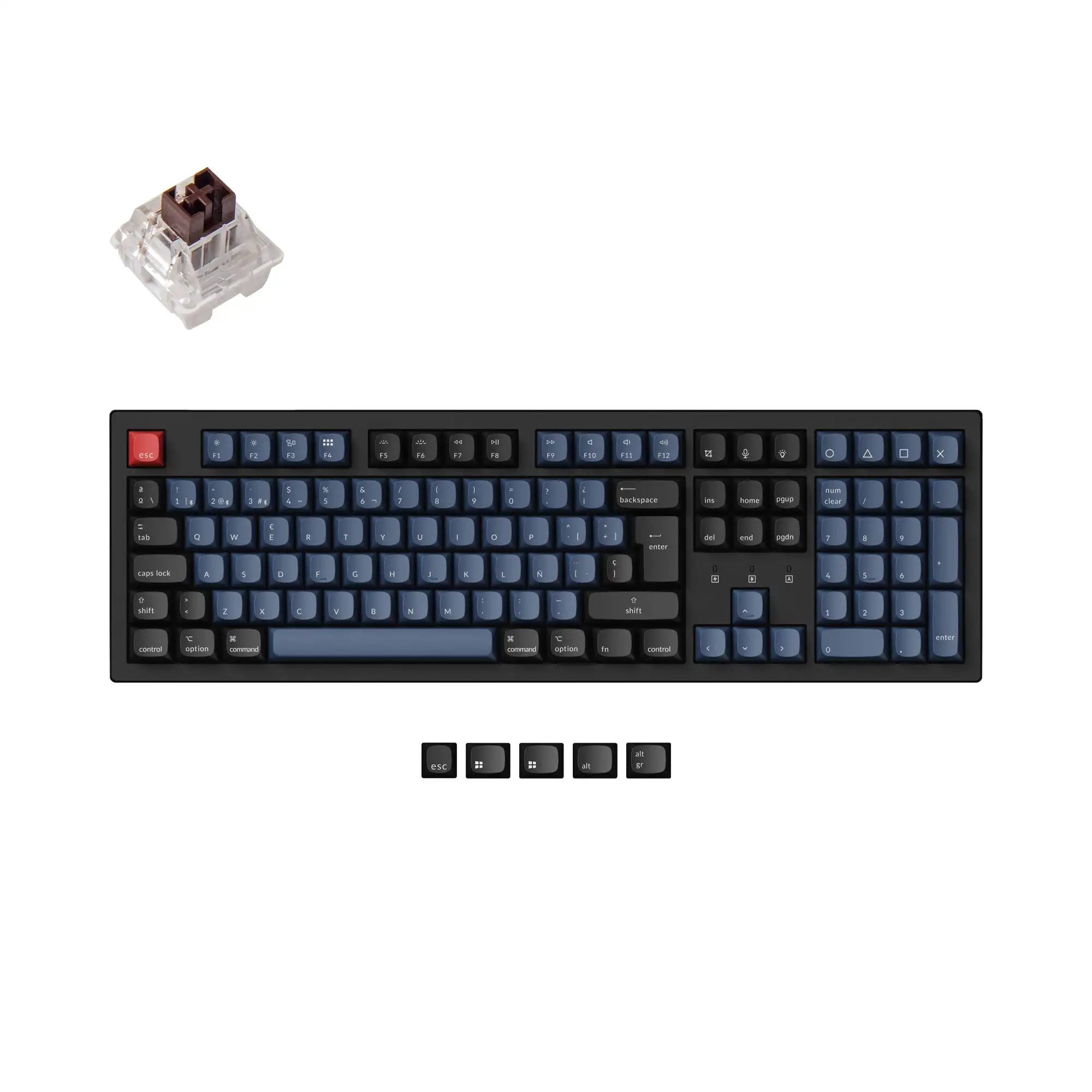 

Keychron K10 Pro QMK/VIA Wireless Mechanical Keyboard ISO Full-size Layout ABS Keycaps RGB Backlight Hot-Swappable K Pro Switch