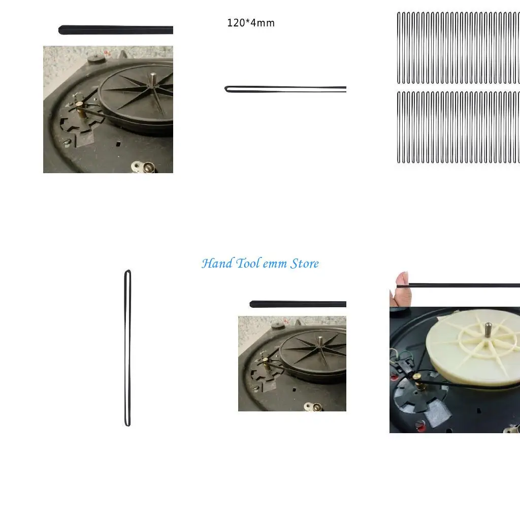 

H37F 4mm Square Cassette Tape Machine Belt Wide Rubber Belts 120mm Folded for Recorder ,Repeater DVDs Drive 500PCS