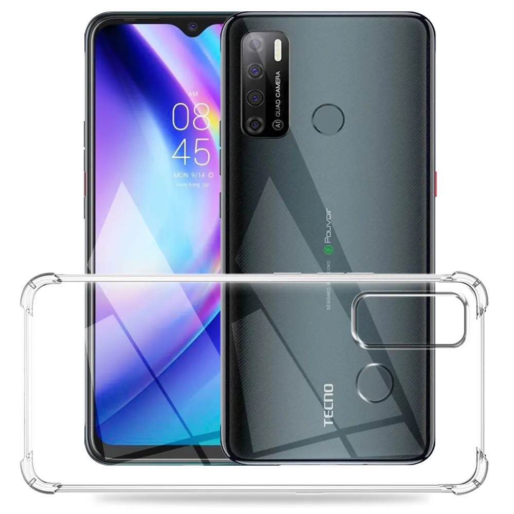 For Tecno Pouvoir 4 Pro LC7 LC8 Case Clear Shockproof Silicone Soft TPU Cover For Tecno Pouvoir 4 Coque on LC7 LC8 Funda