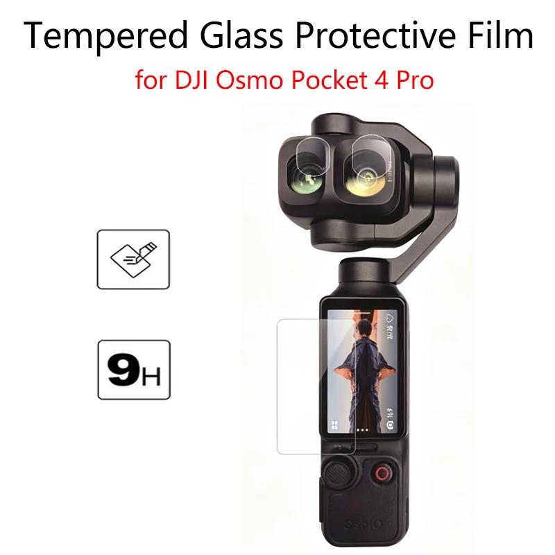 Защитная пленка из закаленного стекла для DJI Osmo Pocket 4P, устойчивая к царапинам, 9H, для аксессуаров DJI Pocket 4 Pro