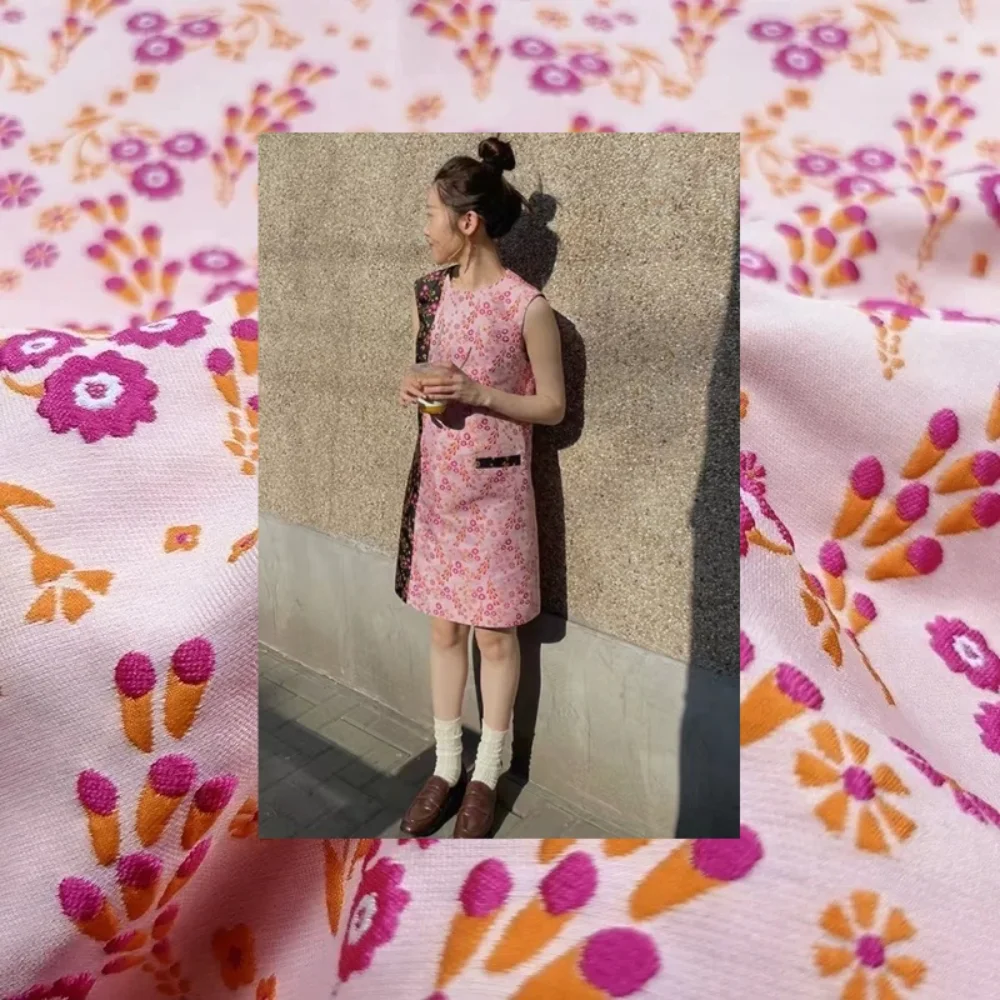 

Окрашенная в пряжу жаккардовая ткань, модная одежда, дизайн, весна-осень для платья, ветровка, оптовая продажа, ткань на метр, шитье своими руками