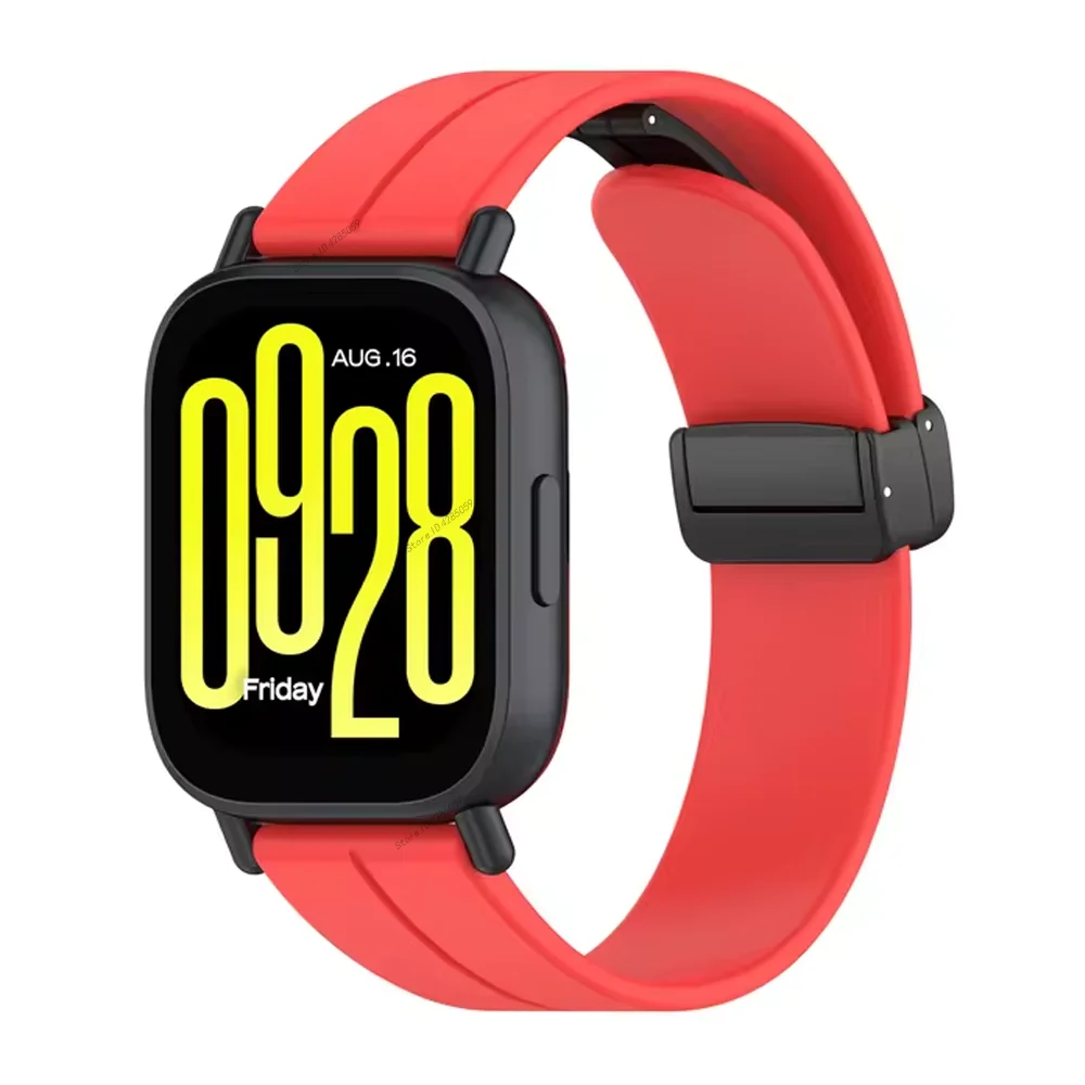 Pulseira magnética dobrável com fivela, pulseira de silicone para xiaomi redmi watch 5 active smartwatch para redmi watch 5 lite