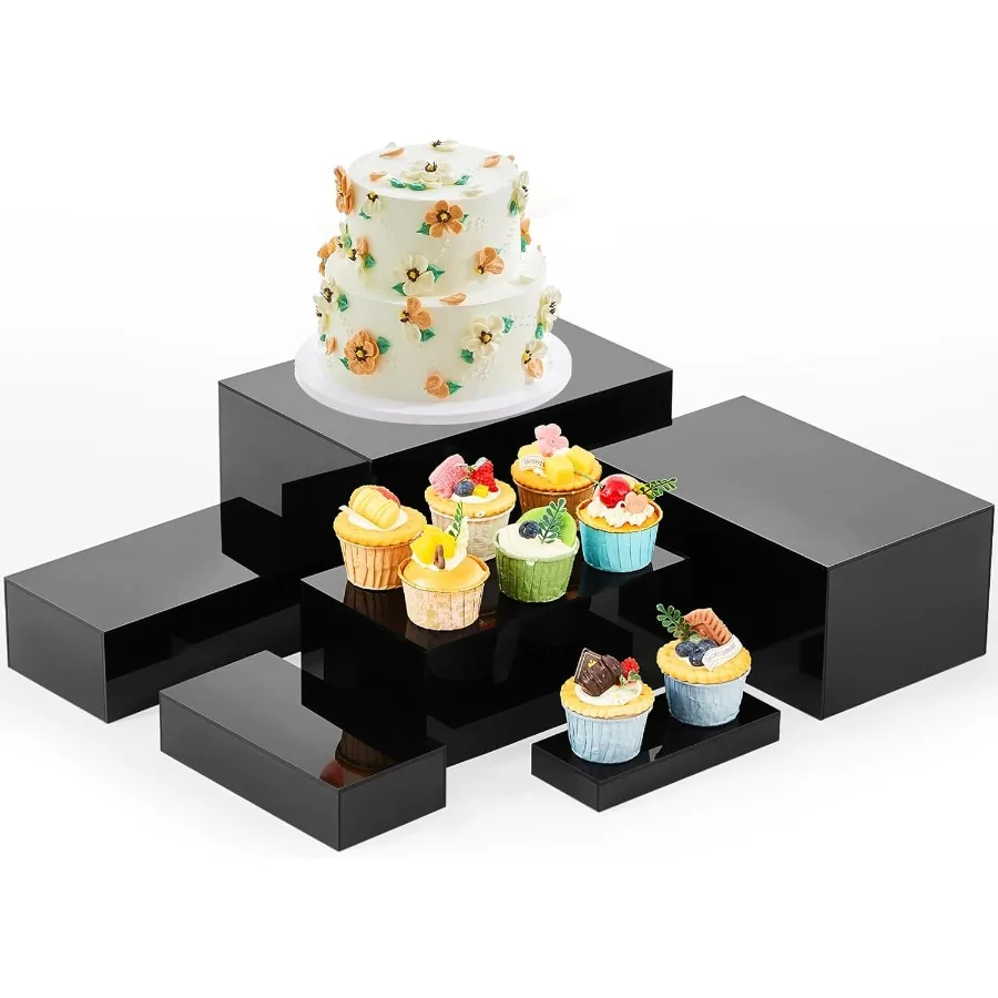 

6 шт. большие стойки для буфета от 7 до 12 дюймов, стойки для стола для общественного питания, декоративные стойки для еды с полым дном для общественного питания