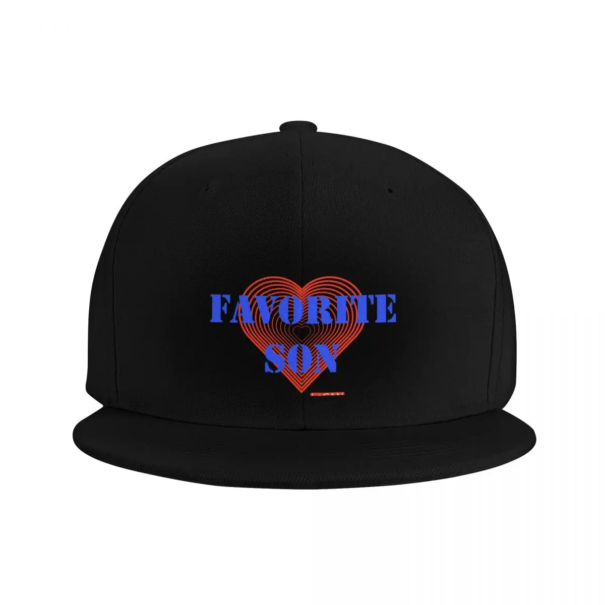 FAVORITE SON Blue Font Red Heart Slogan Gift Idea Love Family Baseball Cap New In The Hat Big Size Hat Caps For Women Men's