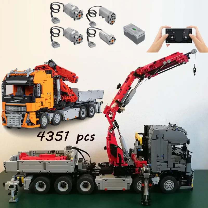 

Main Transporter MOC-118230 Electric Crane 4351 High-tech Parts Building Blocks for Adults Educational Toys Vehicles Models Gift