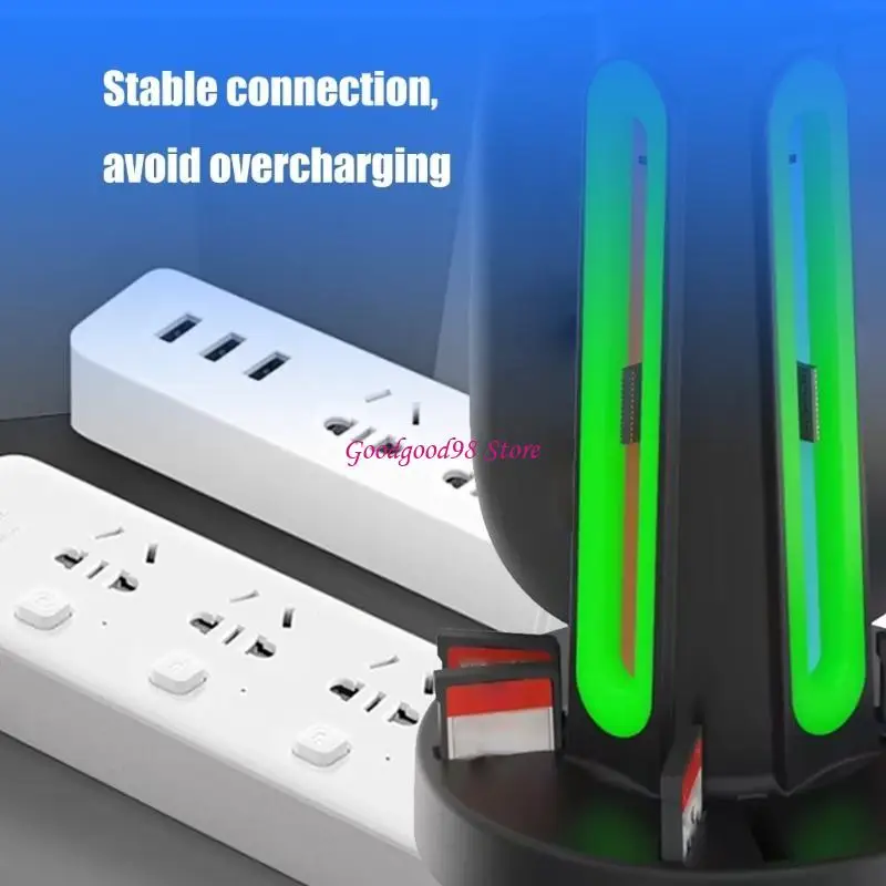 4 Port Charging Dock For Game Controller USB C Power Delivery Cable Charging Docking Station Stand with LED Light W8EC