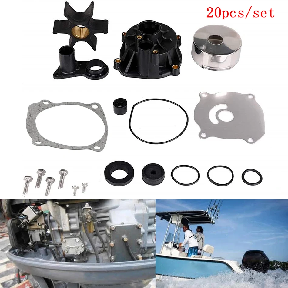 

TML Outboard Water Pump Kit 382296 Repalcement for Evinrude Johnson 777811 9.5hp 10hp Boat Accessories Marine