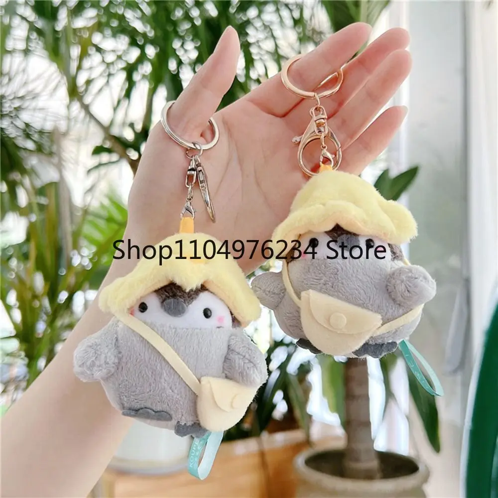 Cute Penguin Plush Key Ring Tourist Hat Penguin Keychain For Girls Gifts Creative School Bag Keychain