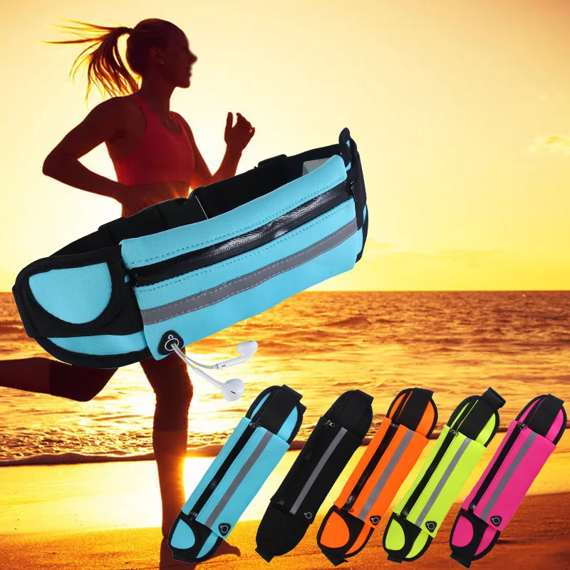 Outdoor sports Fanny pack mobile phone anti-theft multi-functional running belt Waterproof men and women invisible kettle big Fa