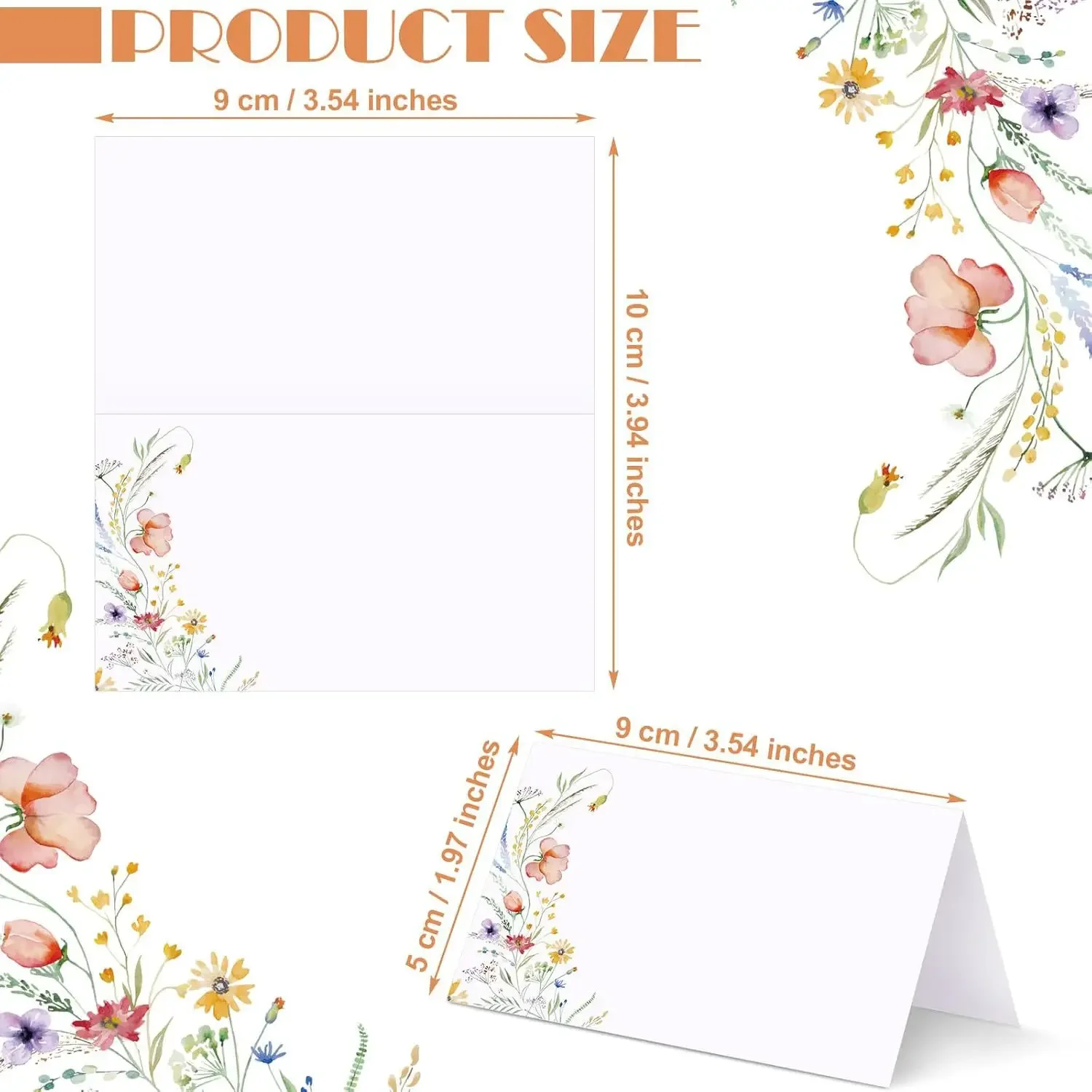 10/30/60 Blatt DIY handgezeichnete Hochzeit Sitznummer Tischkarte Blumen Pflanzen Name Tischkarten Geburtstagsfeier Grußkarte
