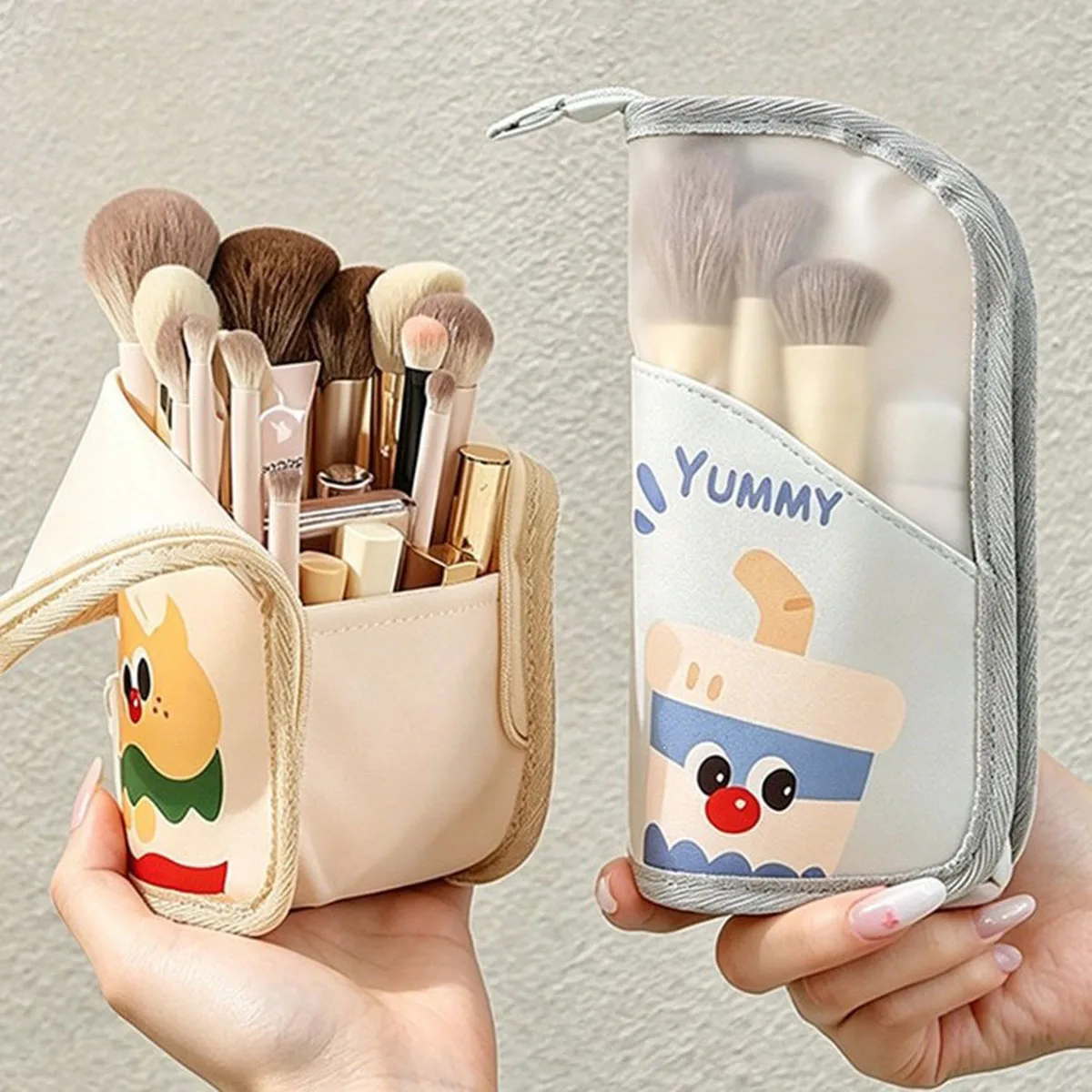 Standing Mesh Toiletry Bag Breathable Quick Dry Toothbrush Case Anti Mold Cosmetic Organizer For Travel College Dorm Gym Shower view 3