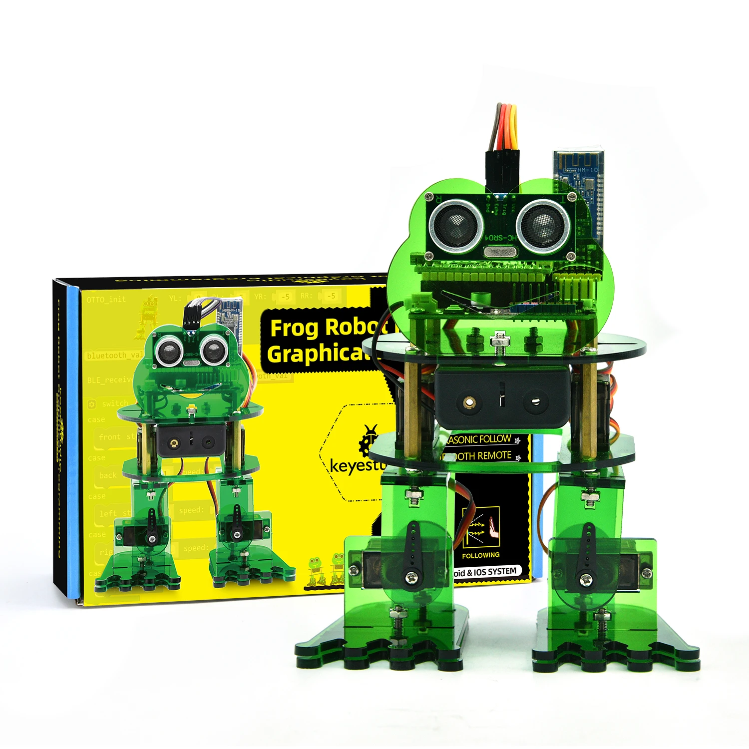 robot-keyestudio-frog-con-programacion-grafica-para-arduino-nano-diy-kit-electronico-arduino-robot-kit-stem-toy