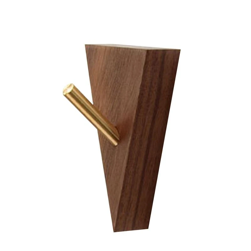 Ropa madera sólida nuez colgilla colgilla montada en pared decorativa para llave para soporte llave bufanda