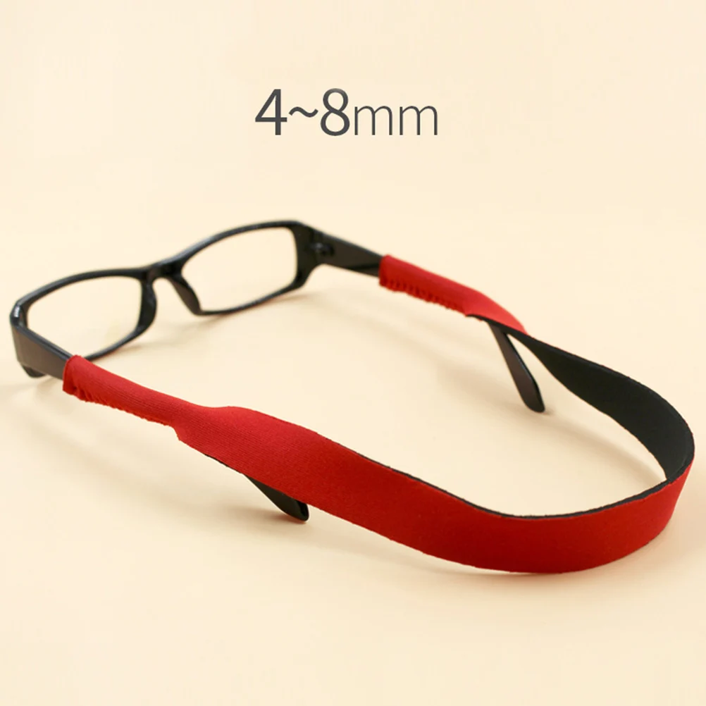 

3pcs Stretchy Glasses Strap Eyeglasses Band Sunglasses Holder Swimming Goggle Neck Cord For Sports Outdoor Adjustable Fit Red