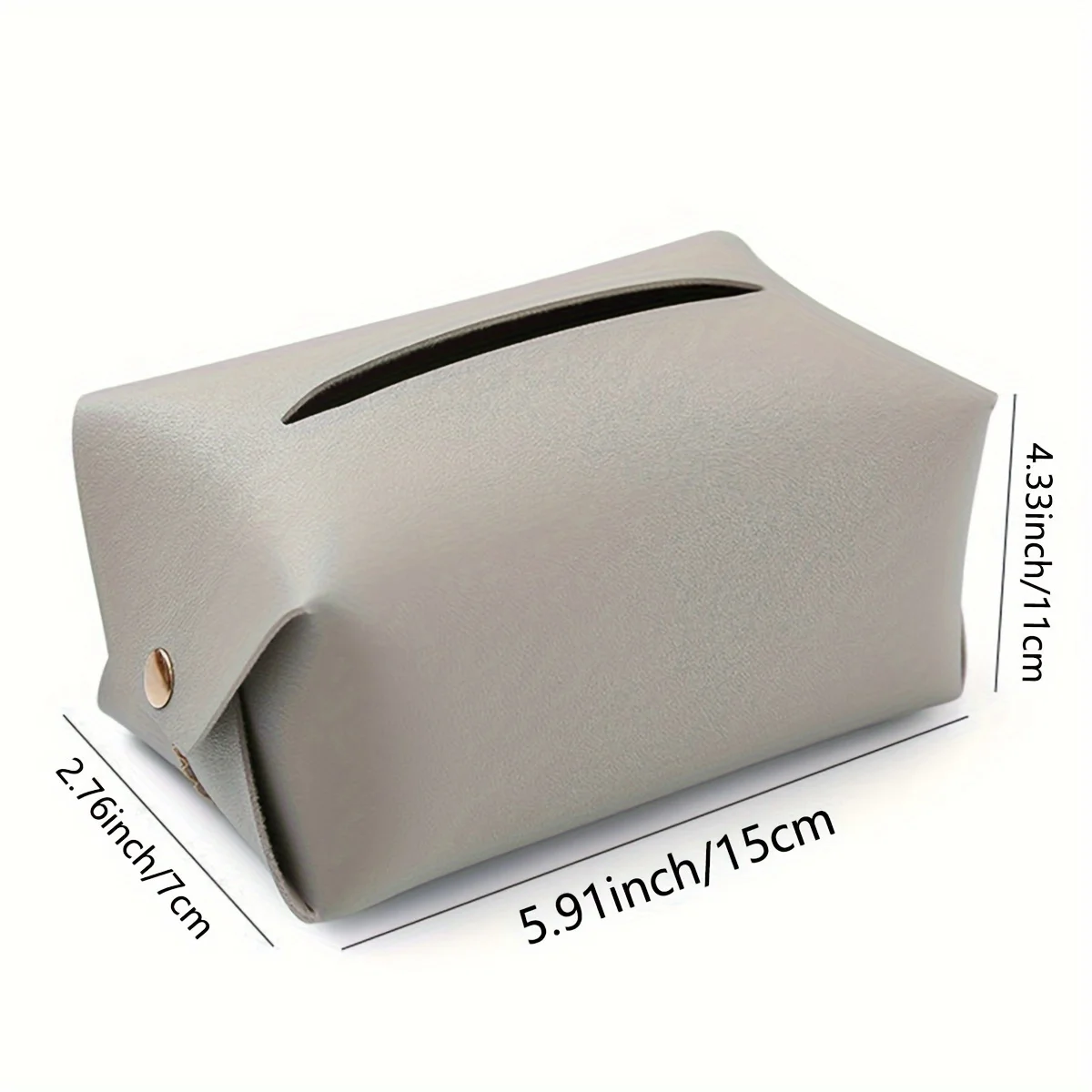 Tissue Box Cover - Bathroom Vanity, Bedside Table, Car Decoration Organizer Modern PU Leather Square Tissue Box Holder