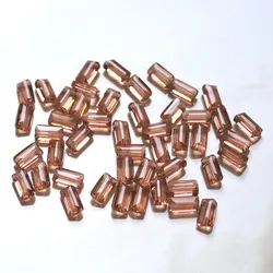 AAA Rectangle 4x8mm Crystal Glass Beads Pure Color Square Spacer Loose Beads for Jewelry Bracelet Necklace Making DIY