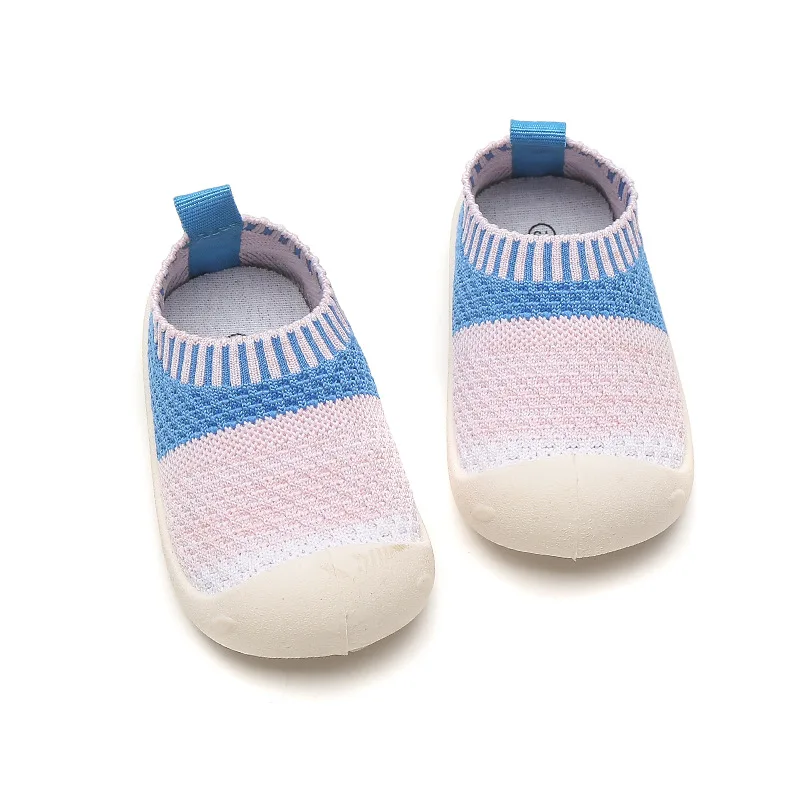 Baby Toddler Shoes Soft Bottom Breathable Flying Woven Spring and Autumn Baby Shoes New One-Year-Old 1-3 Non-Slip Knitted