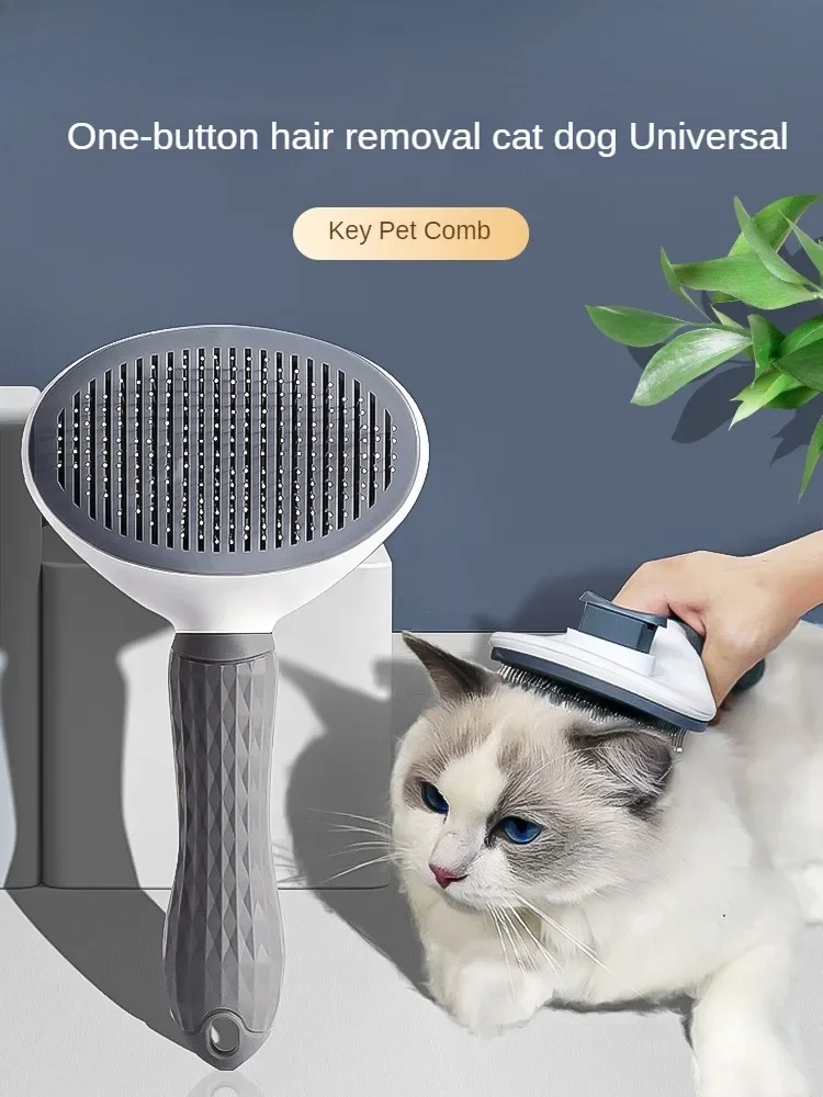 Pet Dog Brush Cat Comb Self Cleaning Pet Hair Remover Brush For Dogs Cats Grooming Tools Pets Dematting Comb Dogs Accessories