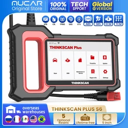 THINKCAR Thinkscan Plus S5 S6 Automotive OBD2 Scanner car diagnostic tools with ECM TCM ABS SRS system 5 resets Code Reader scan