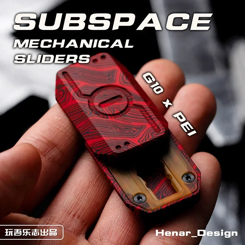 WANWU EDC Fidget Subspace Mechanical Sliders Metal Fidget Toy Cool Gadgets Office Anti Stress and Anxiety