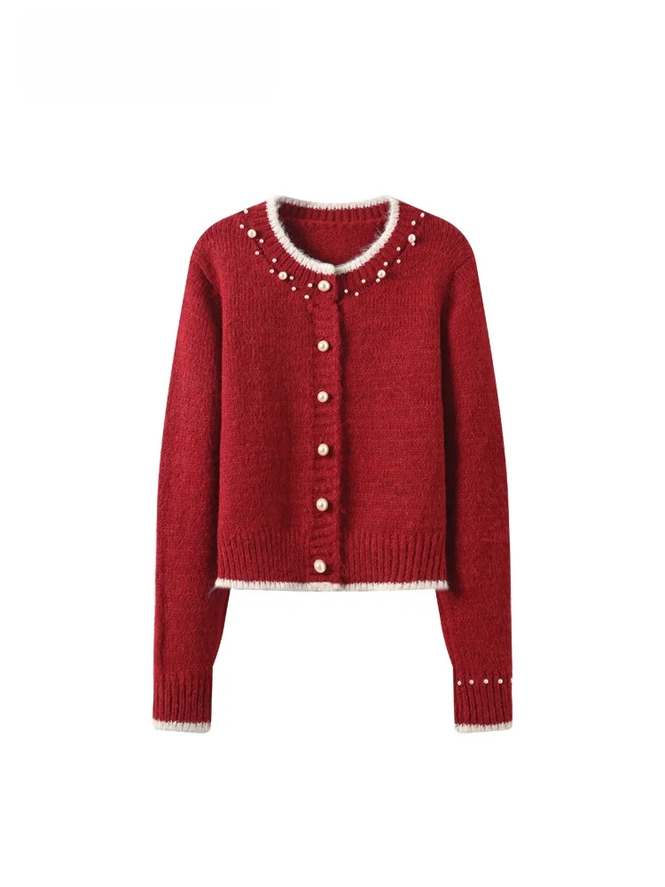 

plus Size Women's Long Sve Knitted Sweater Large round Ne Casual Sle Autumn Winter Faion Slimming Versatile Little F...