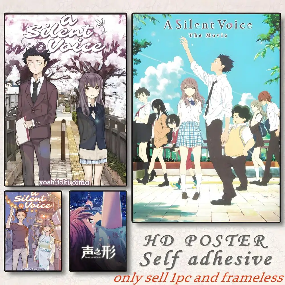 Anime Movies A-A Silent Voice Love Poster Gift with prints Home bedroom living room decoration promotion and display