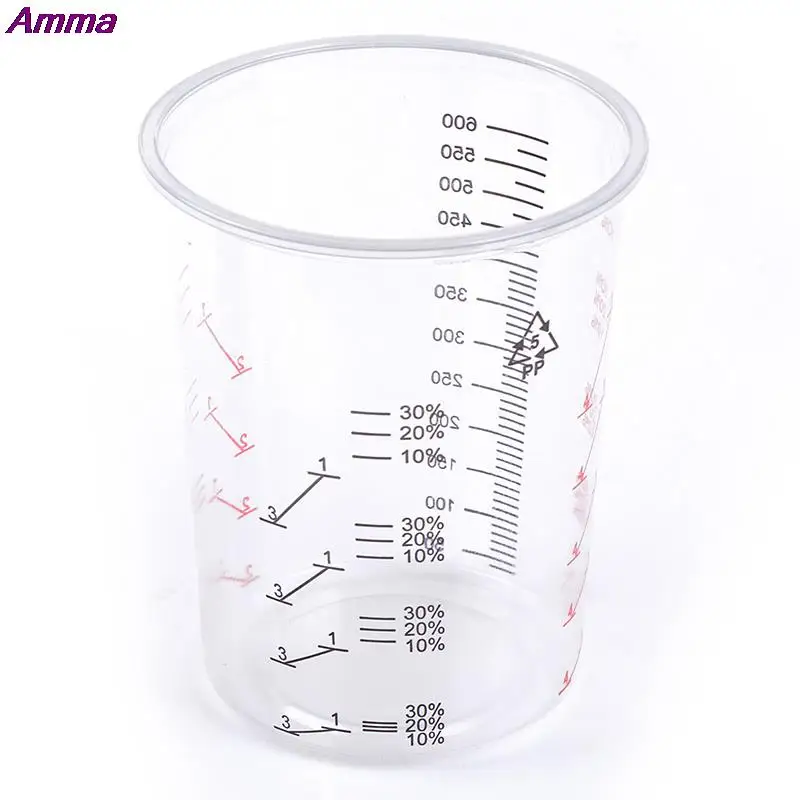 High Quality 10pcs Plastic Paint Mixing Cup 600ml Mixing Pot Paint Mixing Calibration Cup For Precise Mixing Of Paint And Liquid