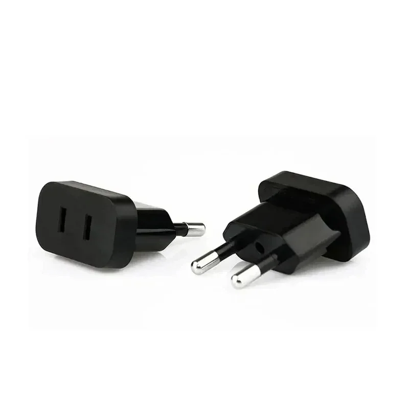 1 Pcs US To EU Plug Adapter 4.0mm 4.8mm Euro Europe Power Plug Converter Travel Charger Electrical Socket Flame Retardant Shell