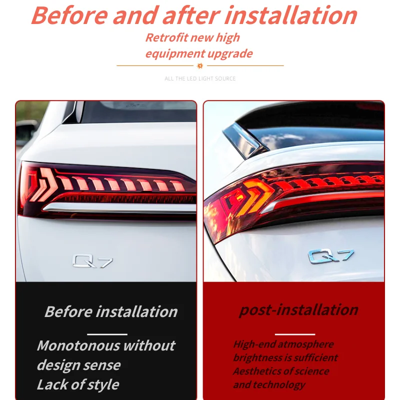 Automotive through-taillight  the for Audi Q7 through-taillight new upgrade