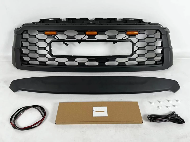 Good Quality ABS Front Middle Grill Racing Grills With LED Lights Fit For Toyota Sequoia 2019-2021